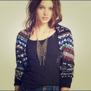 Burgundy sweater shrug